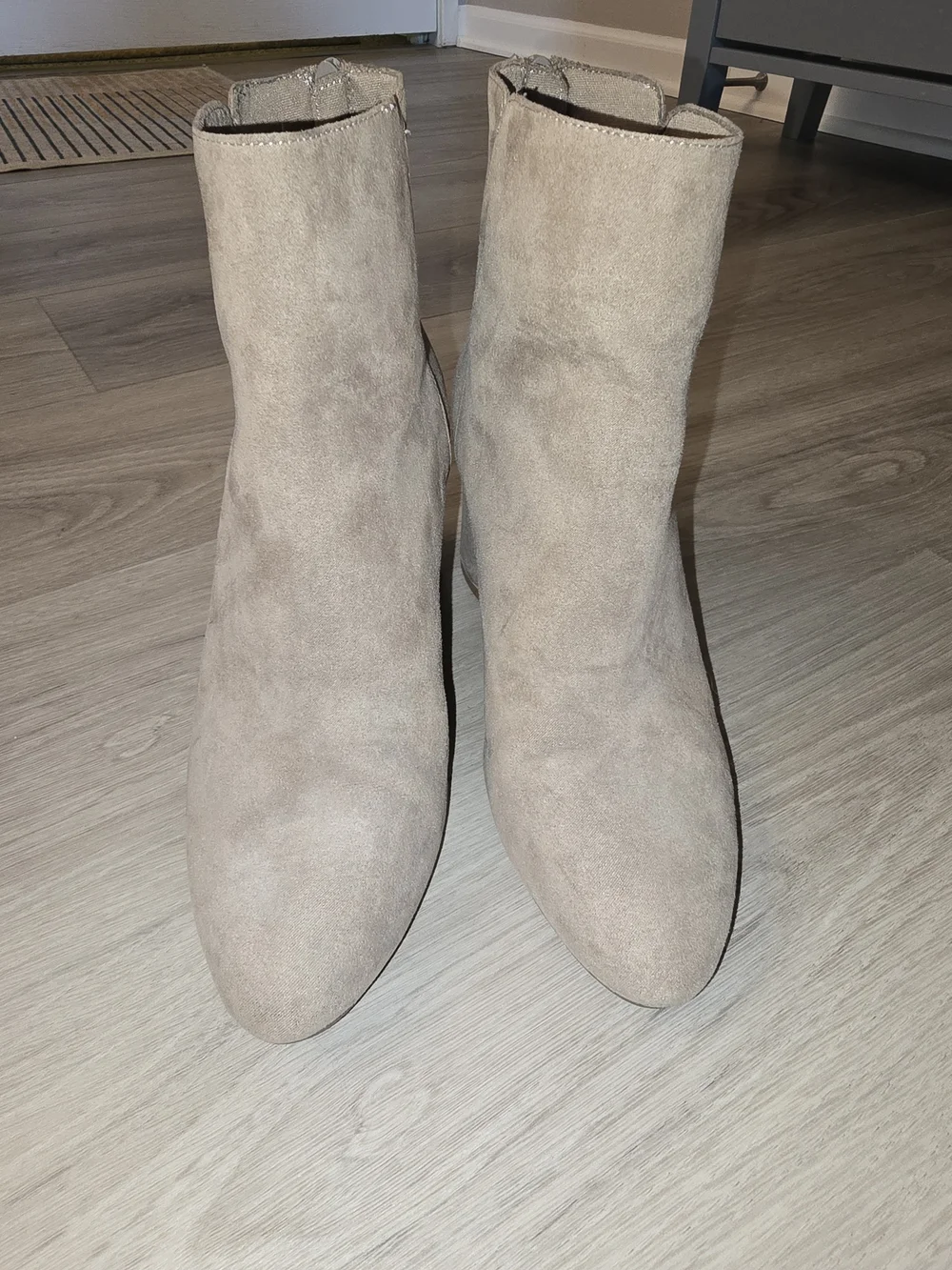 Old Navy Taupe Suede Ankle Boots